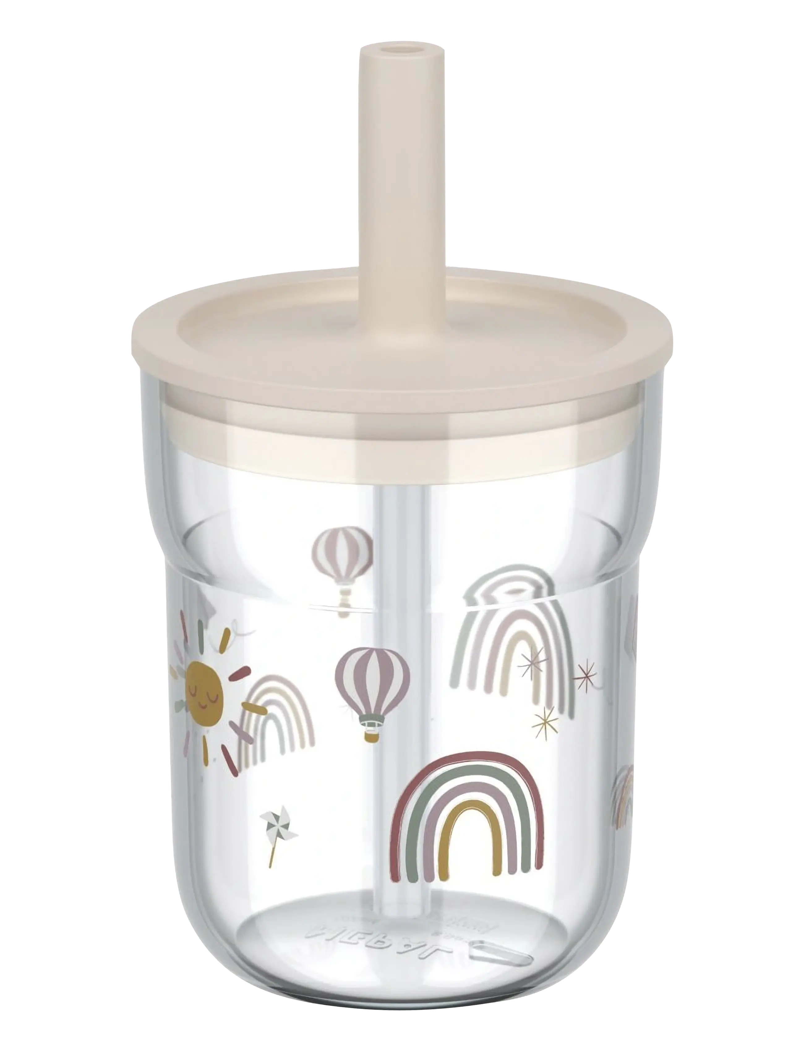 Mepal Børneglas Med Sugerør Mio Sunshine & Rainbow, 250 ml, Meal Time, Nackt - Cups Mugs, Kinder
