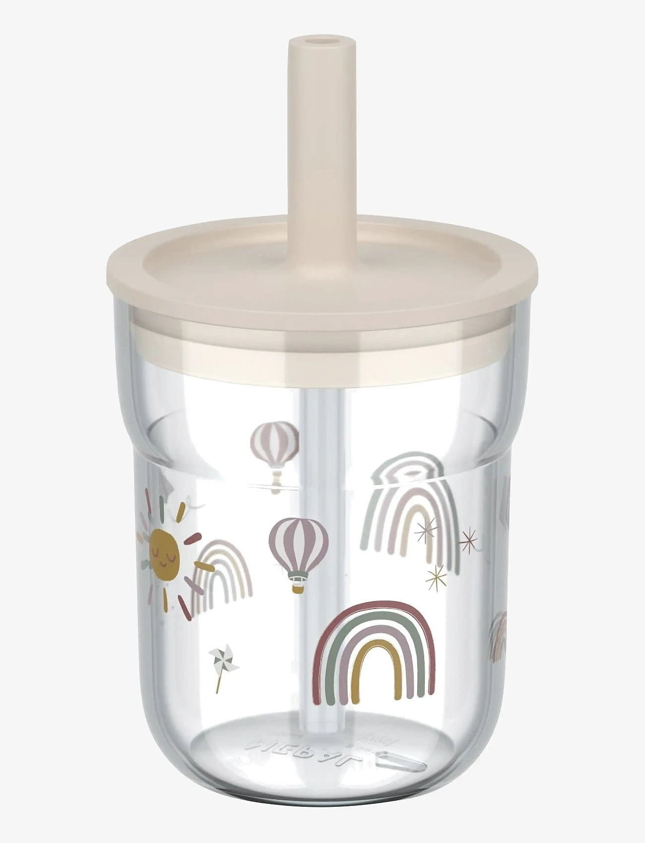 Mepal - Children’s glass with straw Mio Sunshine & Rainbow - cups & mugs - white - 0
