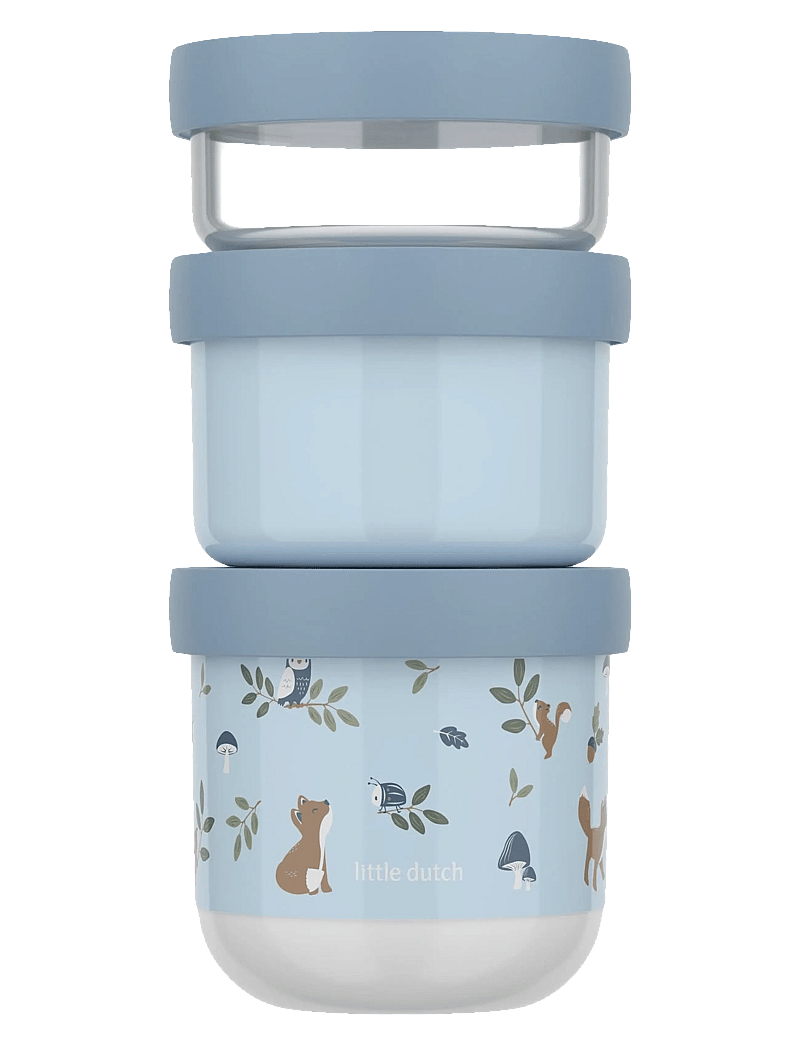 Mepal - Snackbox stack Mio Forest friends 3 parts - brotdosen - blue - 0