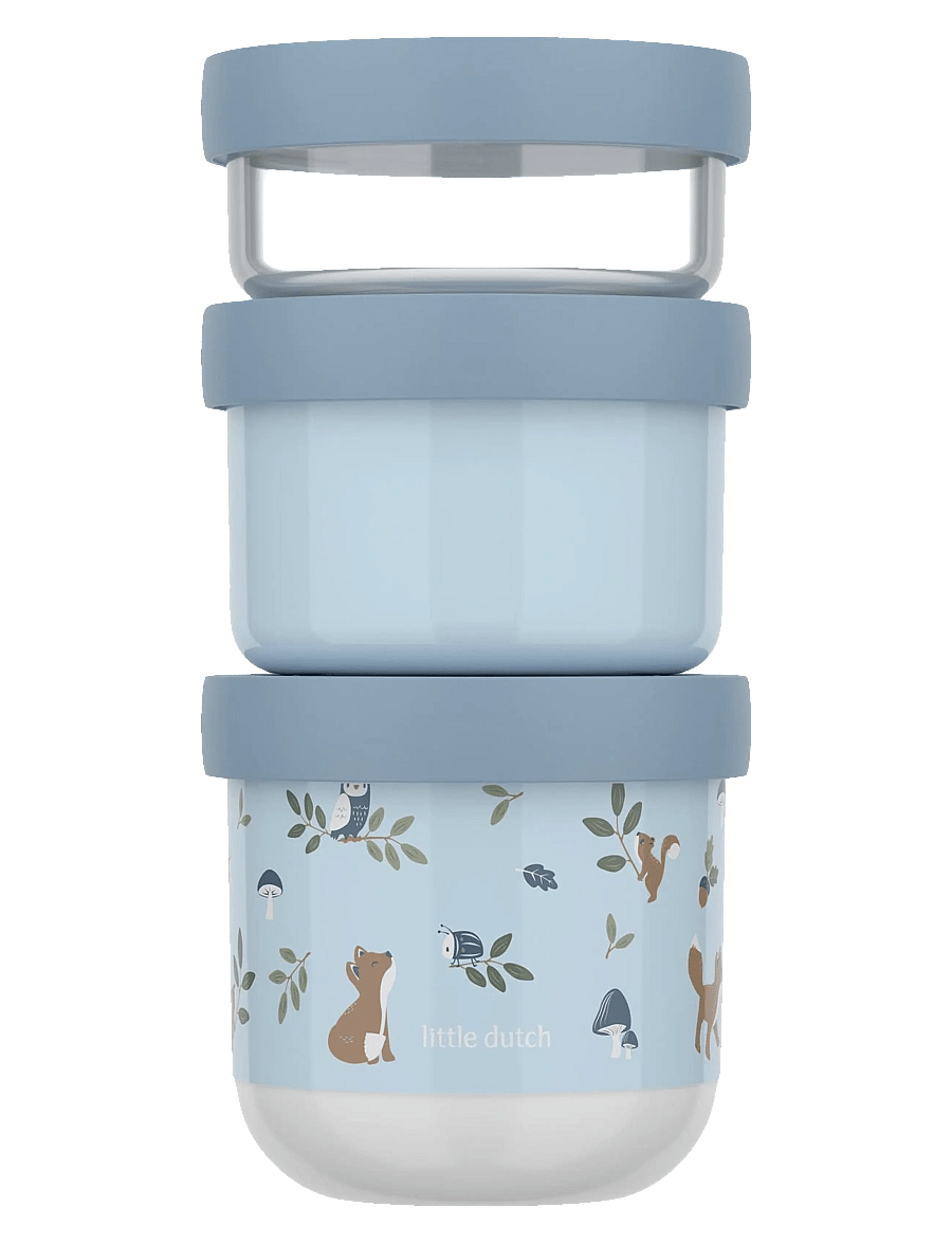 Mepal - Snackbox stack Mio Forest friends 3 parts - brotdosen - blue - 0