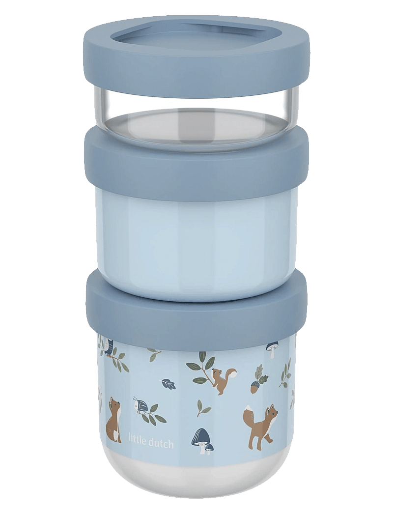 Mepal - Snackbox stack Mio Forest friends 3 parts - brotdosen - blue - 1