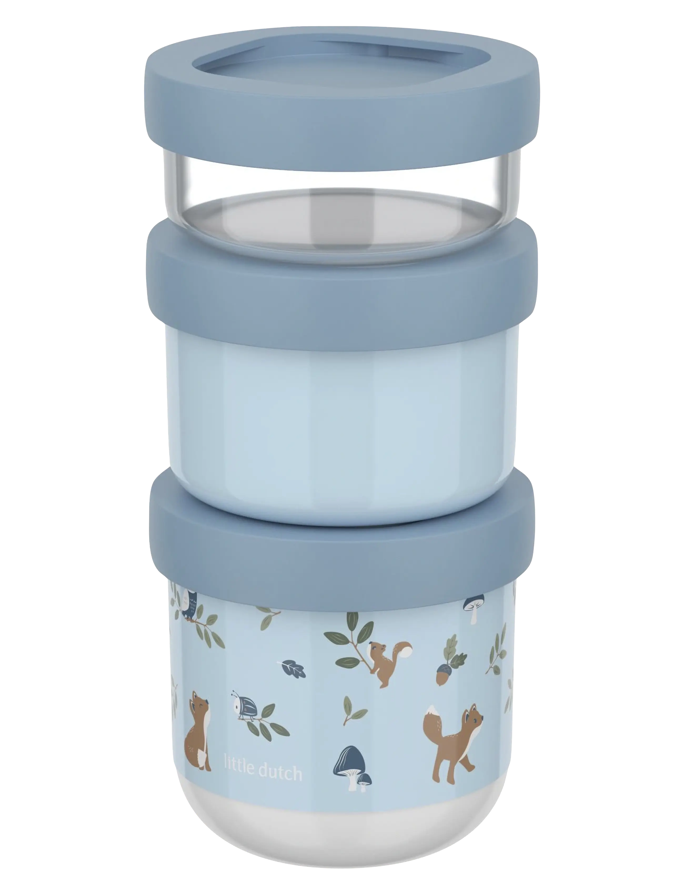 Mepal - Snackbox stack Mio Forest friends 3 parts - brotdosen - blue - 1