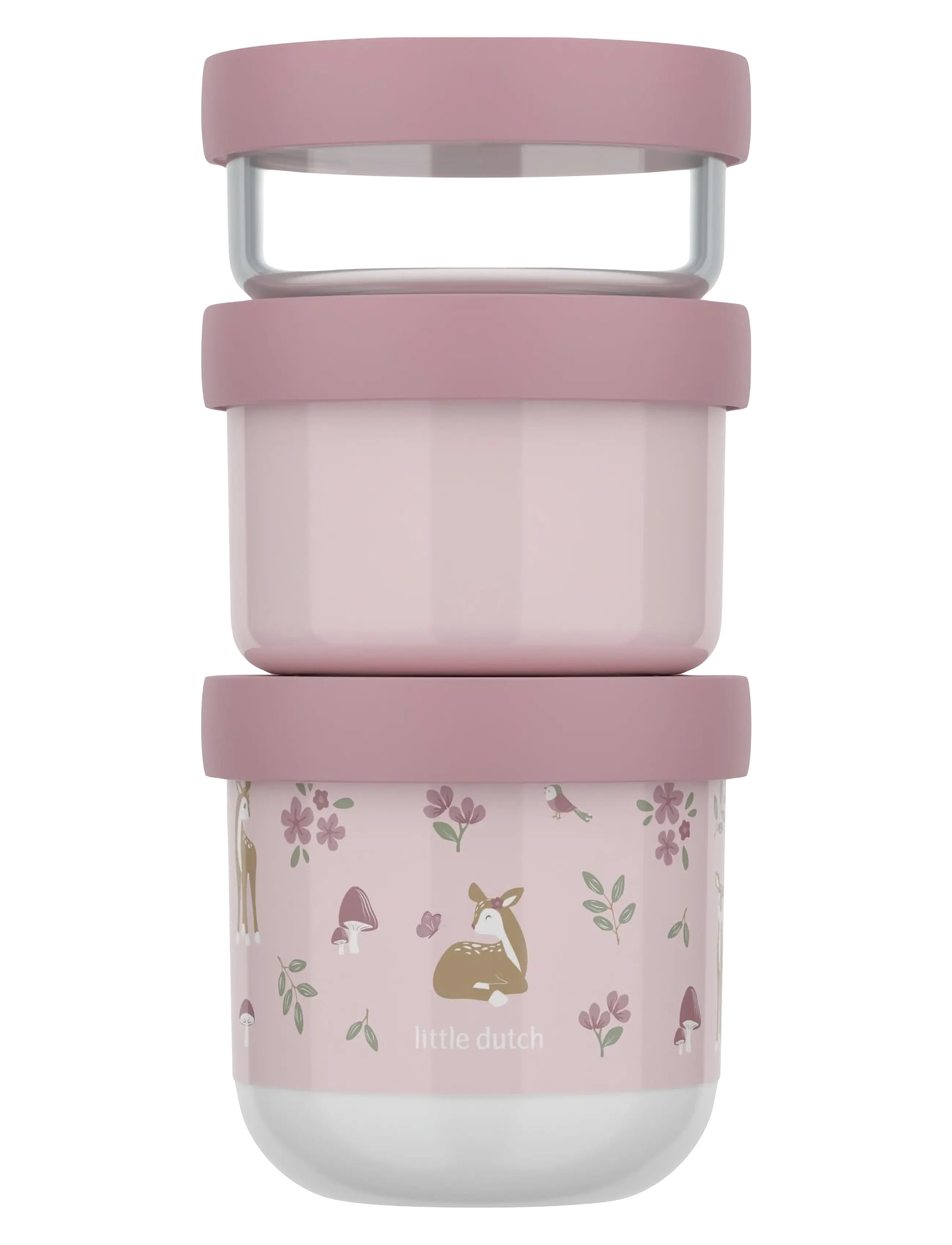 Snackbox stack Mio Fairy garden 3 parts - PINK
