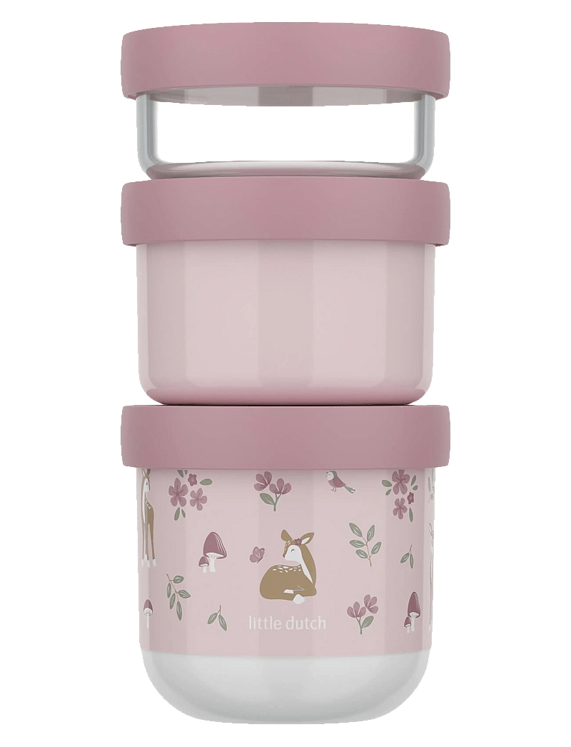 Mepal - Snackbox stack Mio Fairy garden 3 parts - lõunasöögikarbid - pink - 0