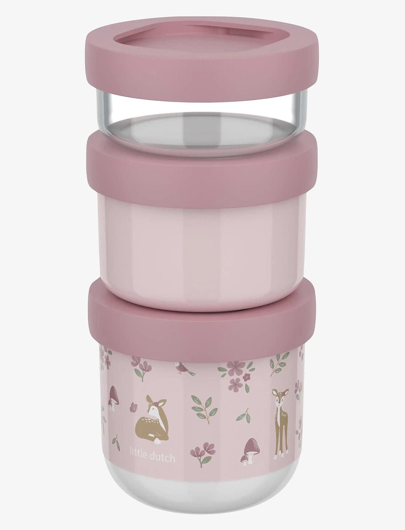 Mepal - Snackbox stack Mio Fairy garden 3 parts - lõunasöögikarbid - pink - 1