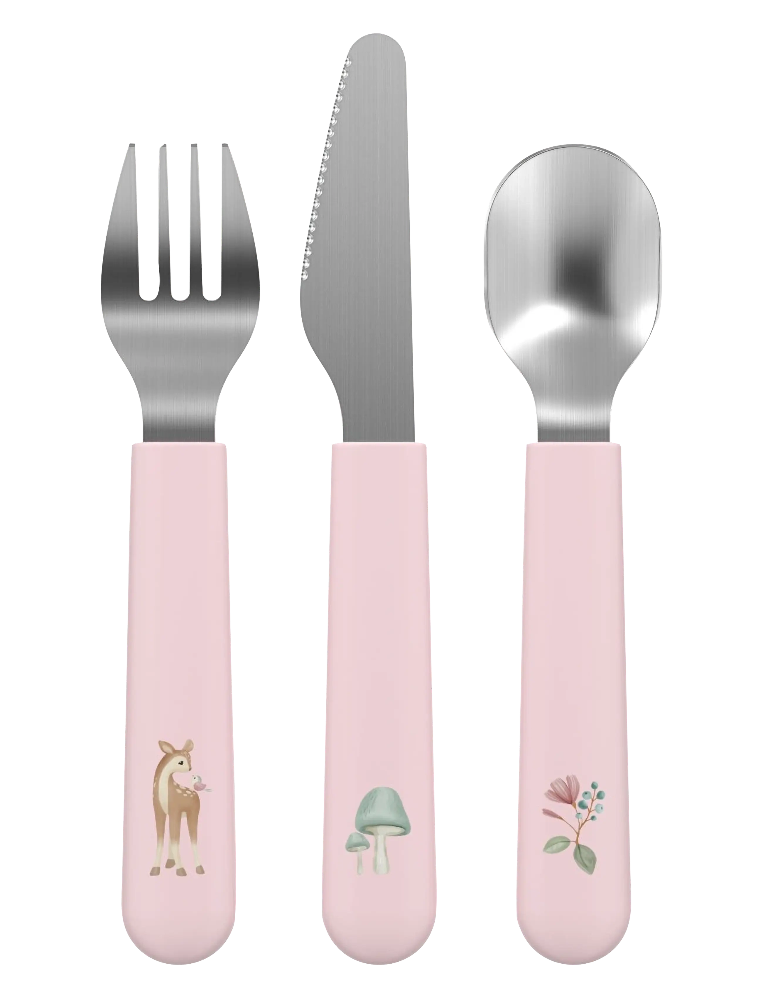 Mepal Børnebestik Mio Fairy Garden, 16.5X2X0.5 cm, Meal Time, Rosa - Cutlery, Kinder