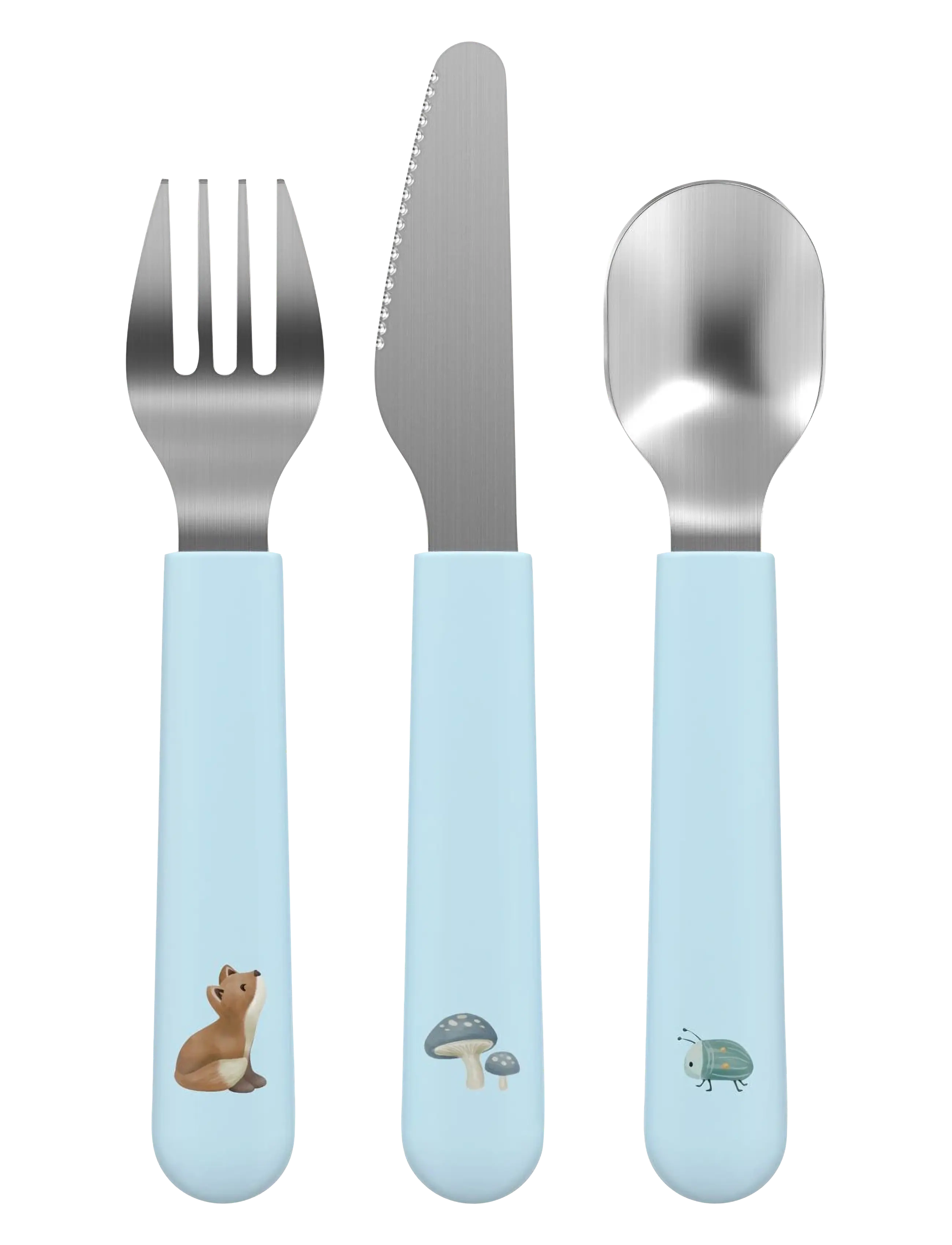 Mepal Børnebestik Mio Forest Friends, 16.5X2X0.5 cm, Meal Time, Blau - Cutlery, Kinder