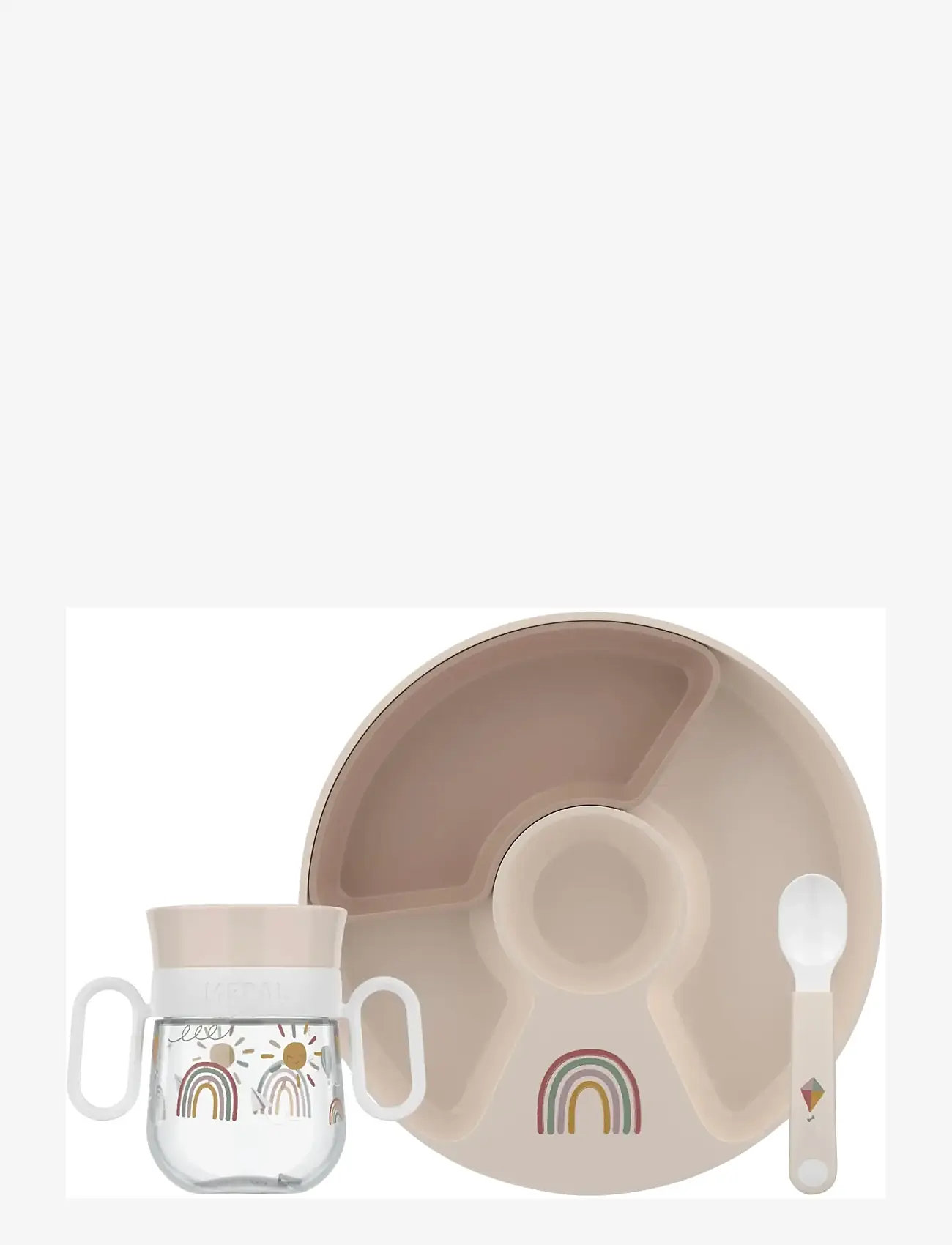 Mepal - Trainer set Mio Sunshine & Rainbow 3 parts - teller - white - 0