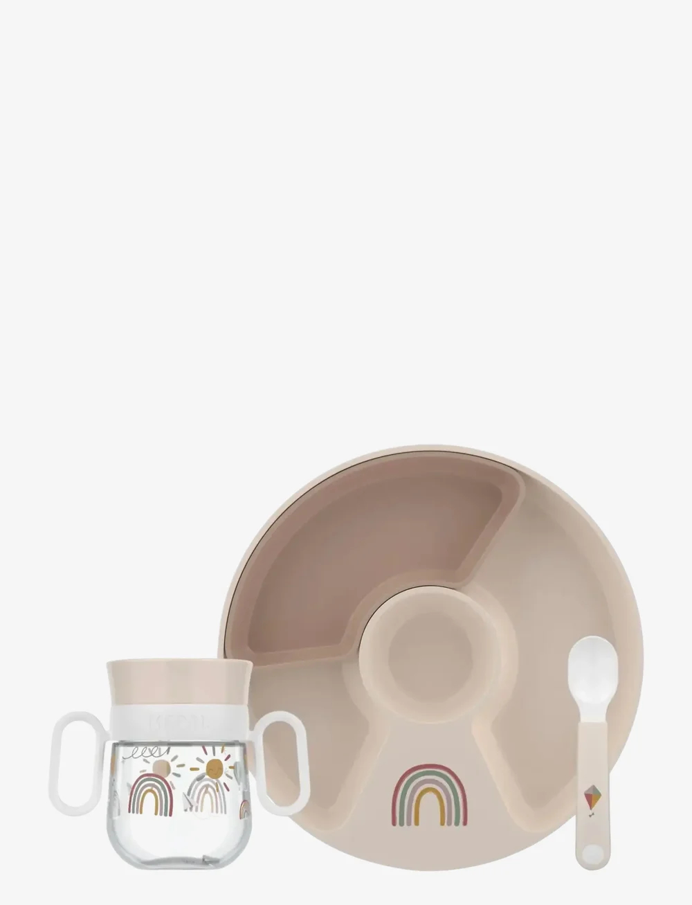 Mepal - Trainer set Mio Sunshine & Rainbow 3 parts - taldrikud - white - 0