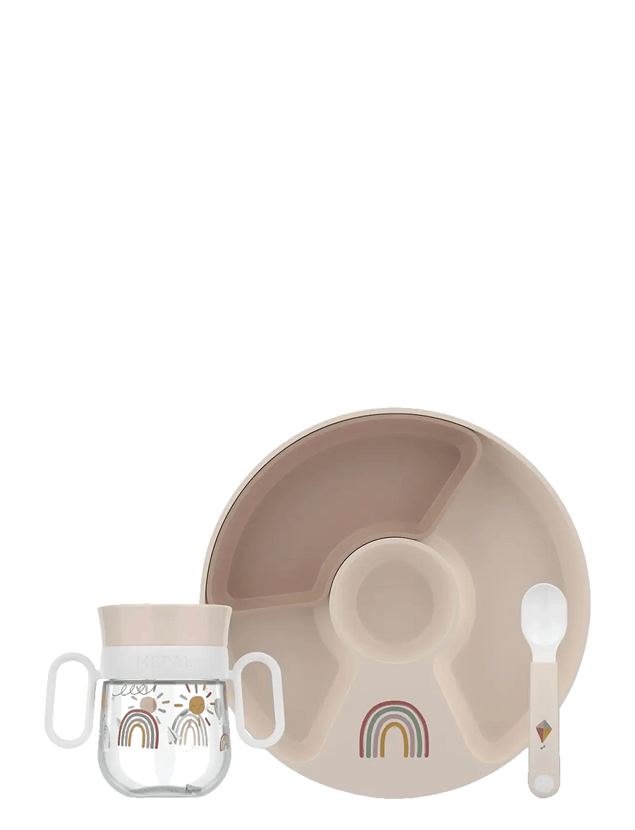 Mepal - Trainer set Mio Sunshine & Rainbow 3 parts - teller - white - 0