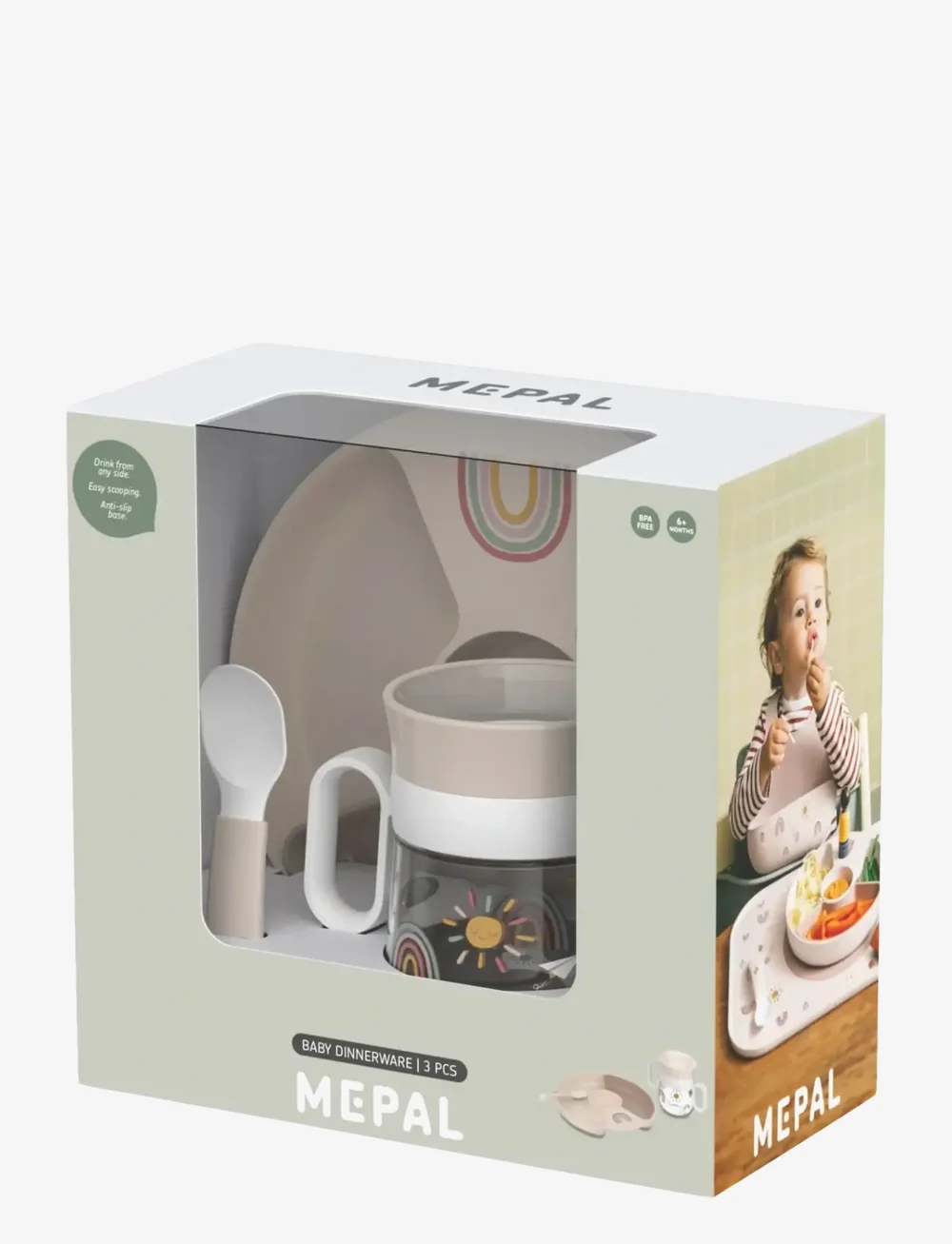 Mepal - Trainer set Mio Sunshine & Rainbow 3 parts - taldrikud - white - 1