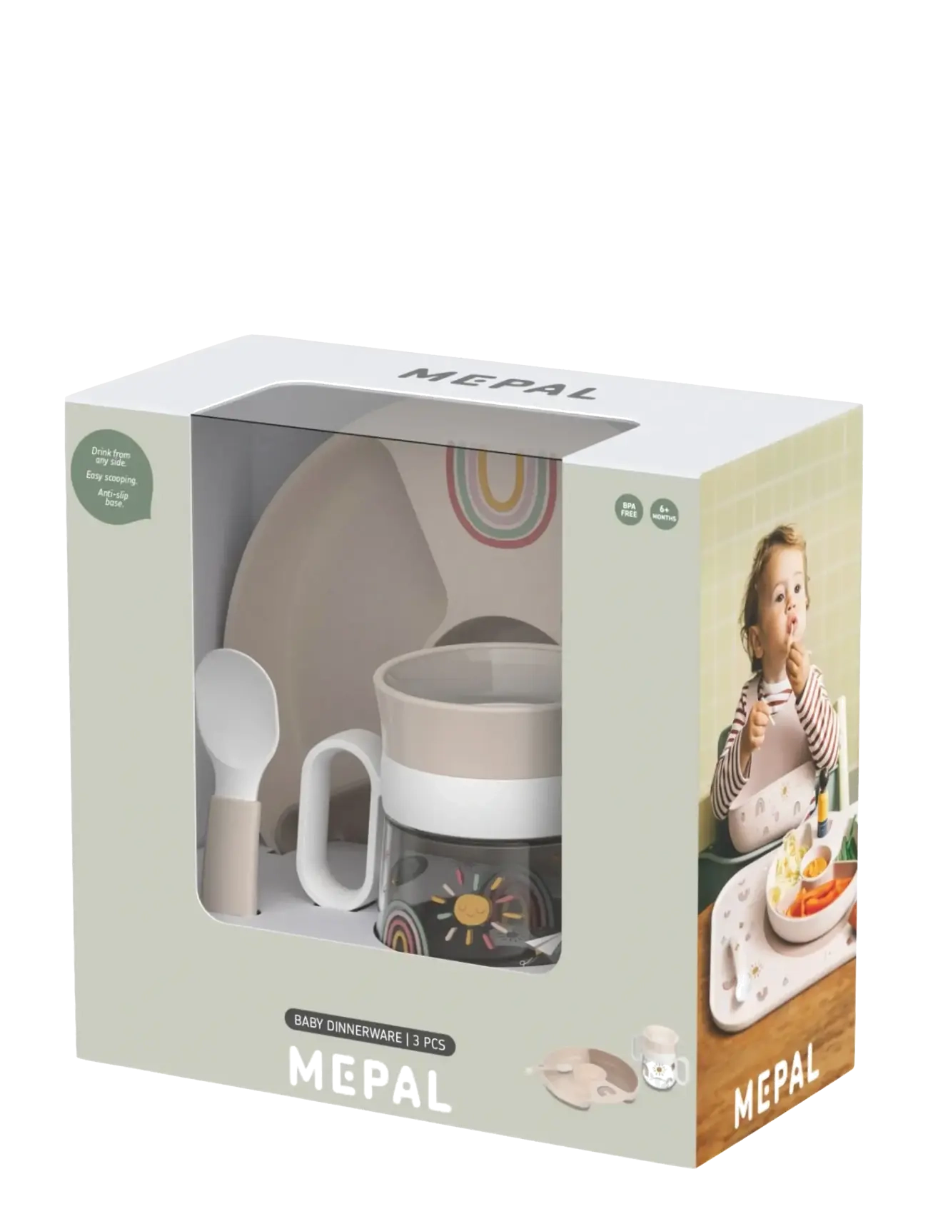 Mepal - Trainer set Mio Sunshine & Rainbow 3 parts - teller - white - 1