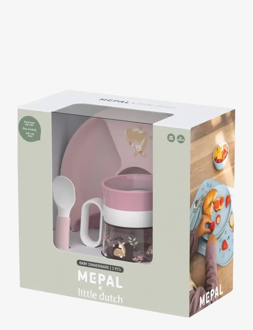 Mepal - Trainer set Mio Fairy garden 3 parts - taldrikud - pink - 1