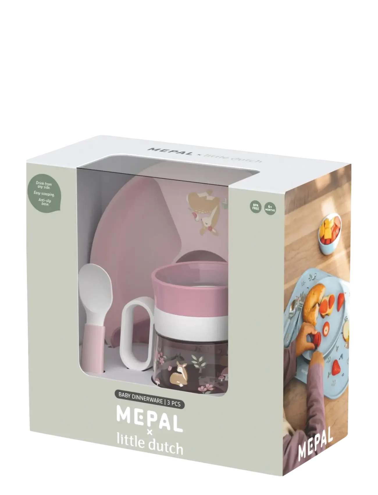 Mepal - Trainer set Mio Fairy garden 3 parts - taldrikud - pink - 1