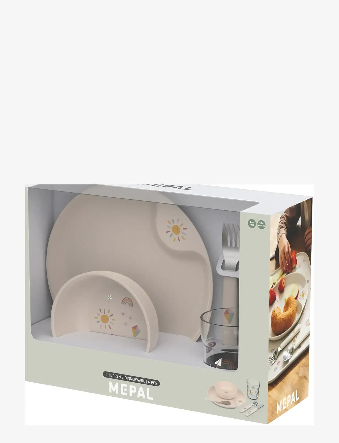 Mepal - Barnset Mio Sunshine & Rainbow 6 delar - serveringsset - white - 0