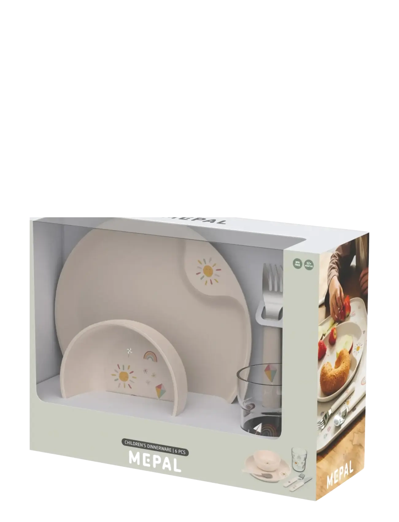 Mepal Children's set Mio Sunshine & Rainbow 6 parts - 4 for 3 - WHITE / beige