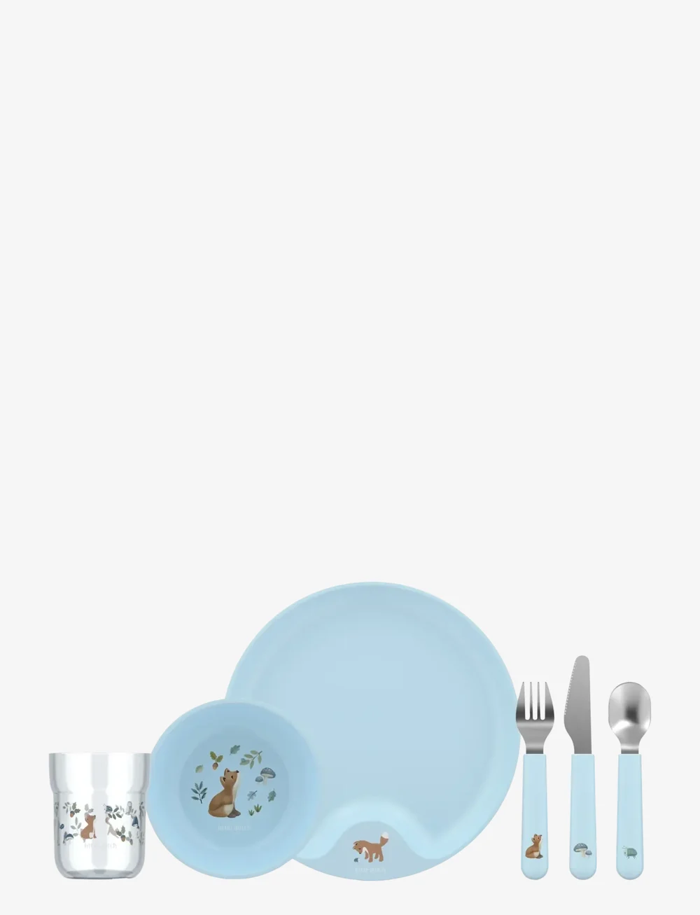 Mepal - Children's set Mio Forest friends 6 parts - taldrikud - blue - 0