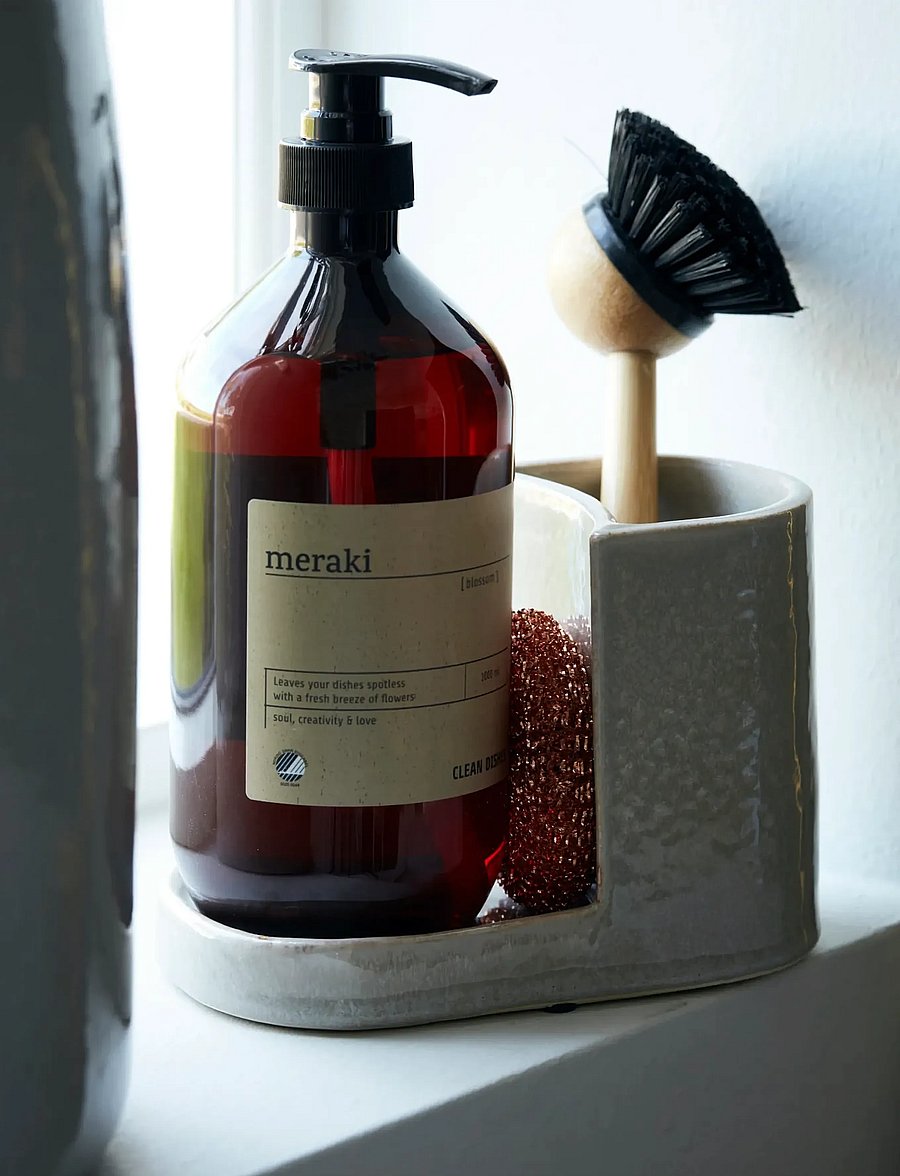 meraki - Brush and soap holder, MKDatura, Sh - nõudekuivatusrestid - grey - 0