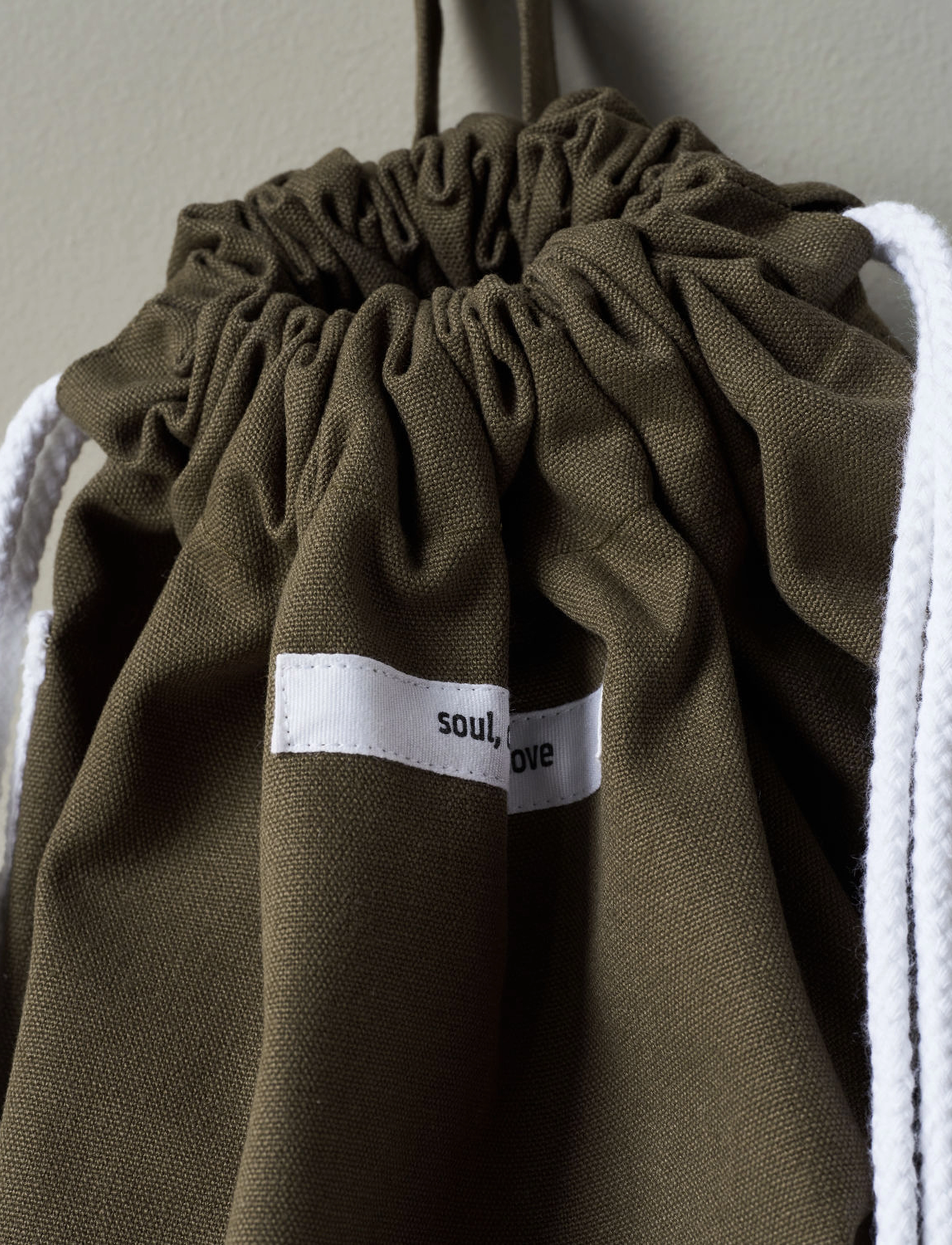 meraki - Cotton bag, Cataria, Army green - Þvottakörfur - army green - 5