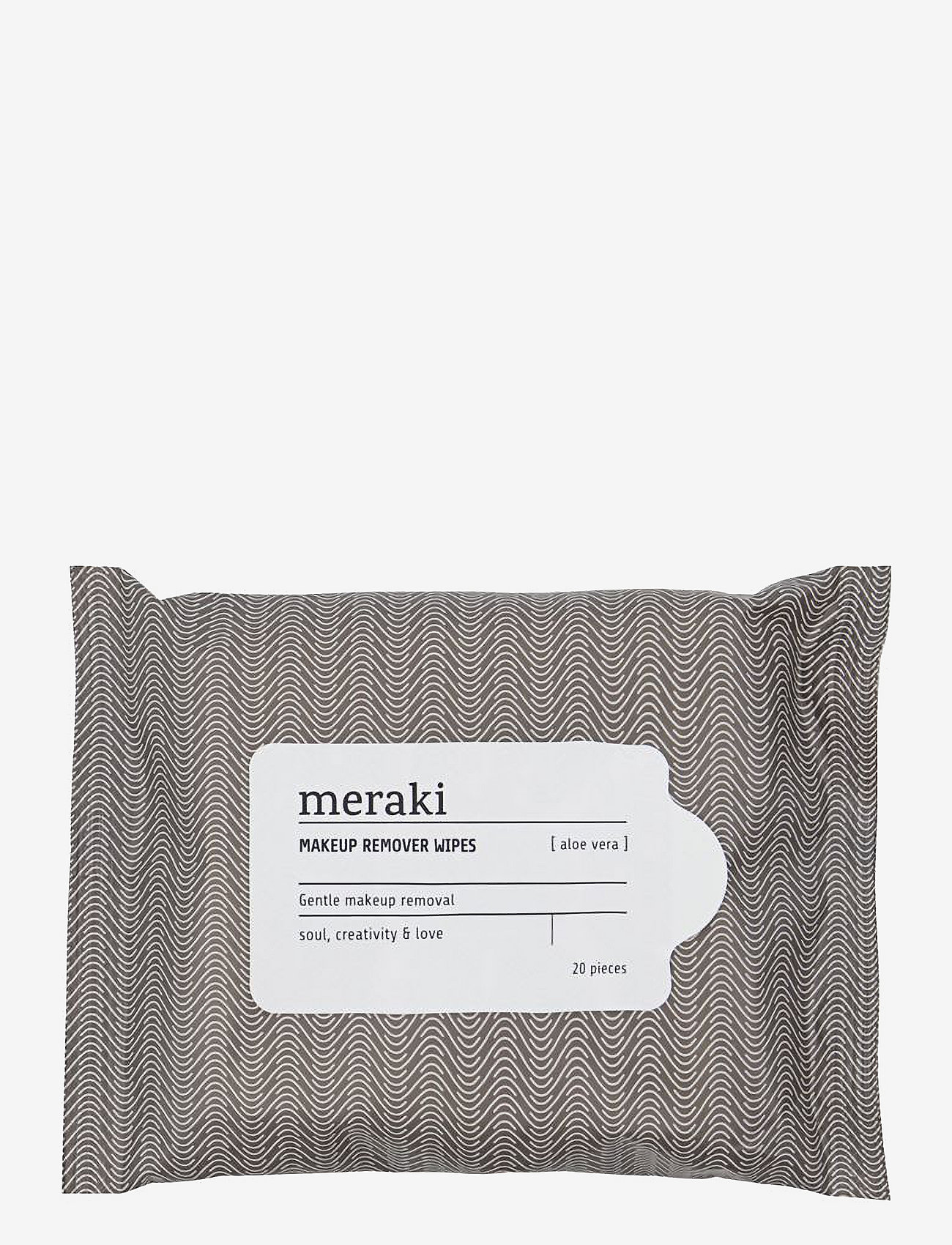 meraki - Makeup remover wipes, Aloe vera, Warm grey/White - renseservietter - grey - 1
