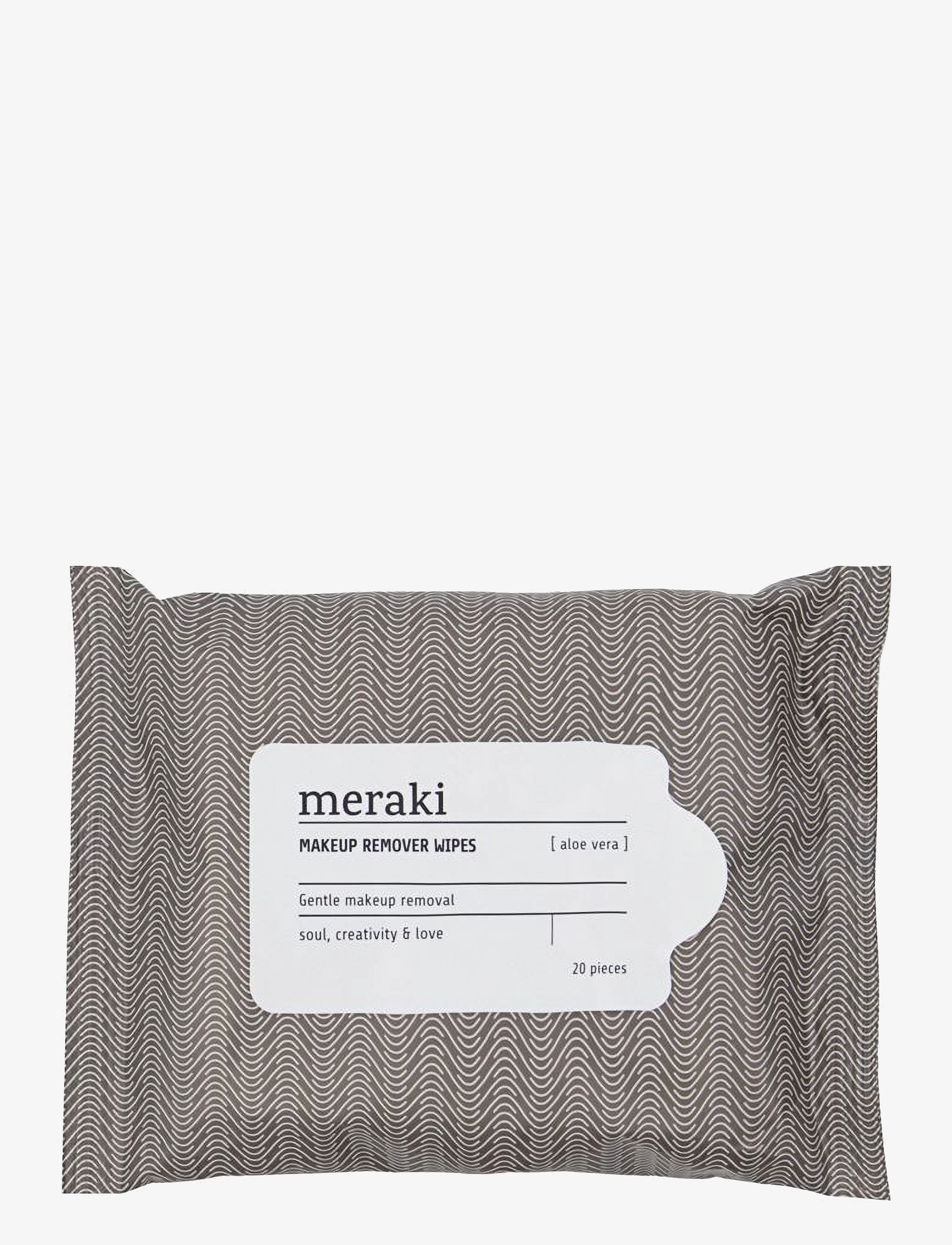 meraki Makeup remover wipes, Aloe vera, Warm grey/White - Hudpleje - GREY / clear