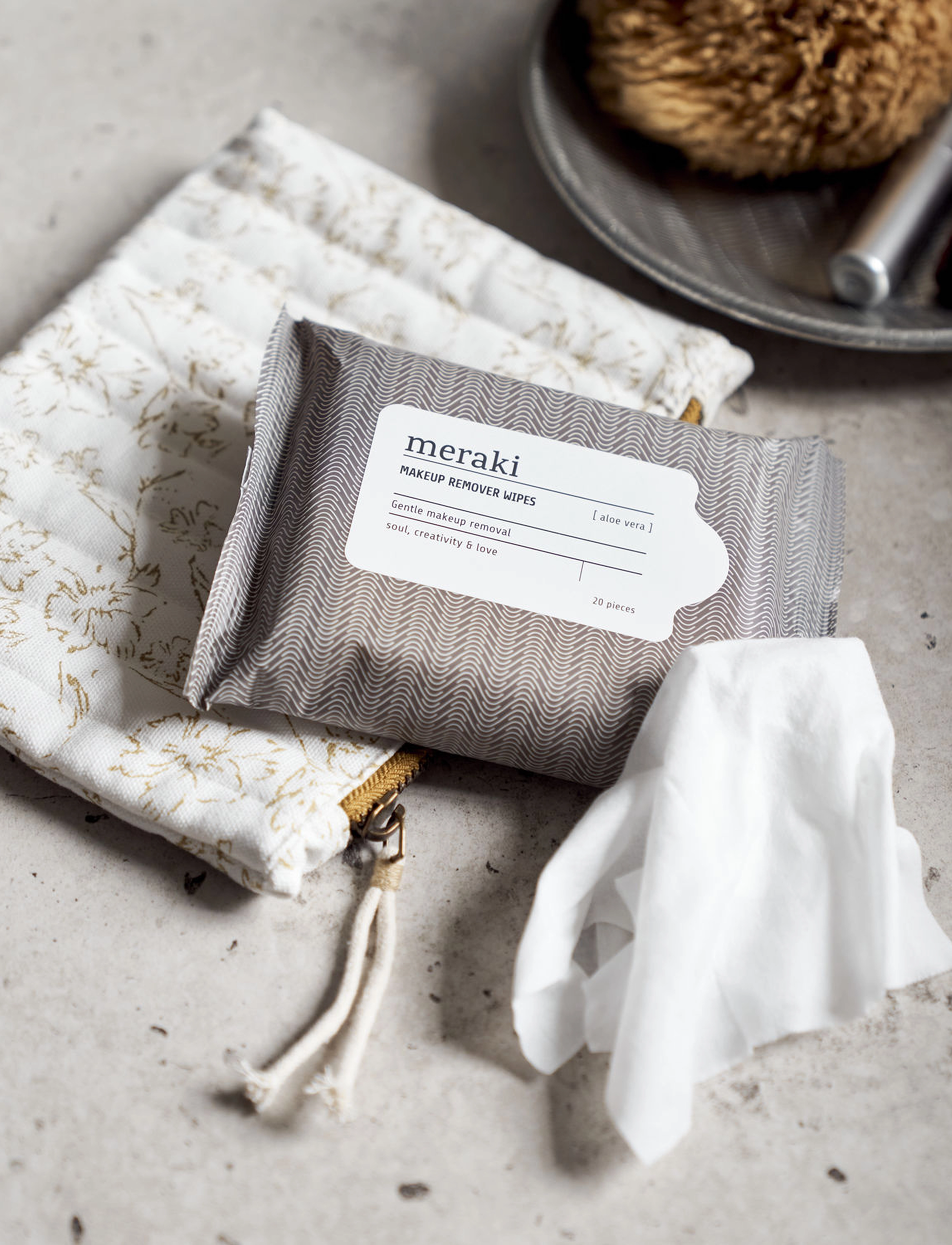 meraki Makeup Remover Wipes, Aloe Vera,, 0.16 g, Nude, Rengøringsmidler > Ansigtsservietter, Dame