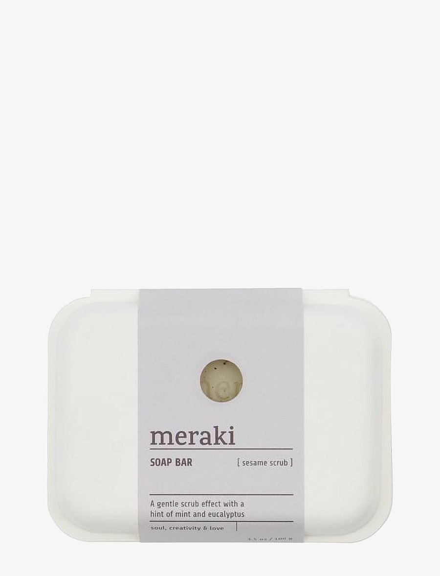 meraki - Soap bar, Sesame Scrub, 100 g - seebid - cream - 1