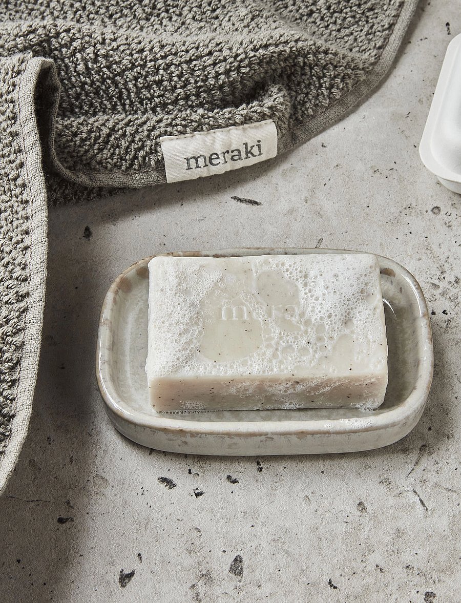 meraki - Soap bar, Sesame Scrub, 100 g - seebid - cream - 0