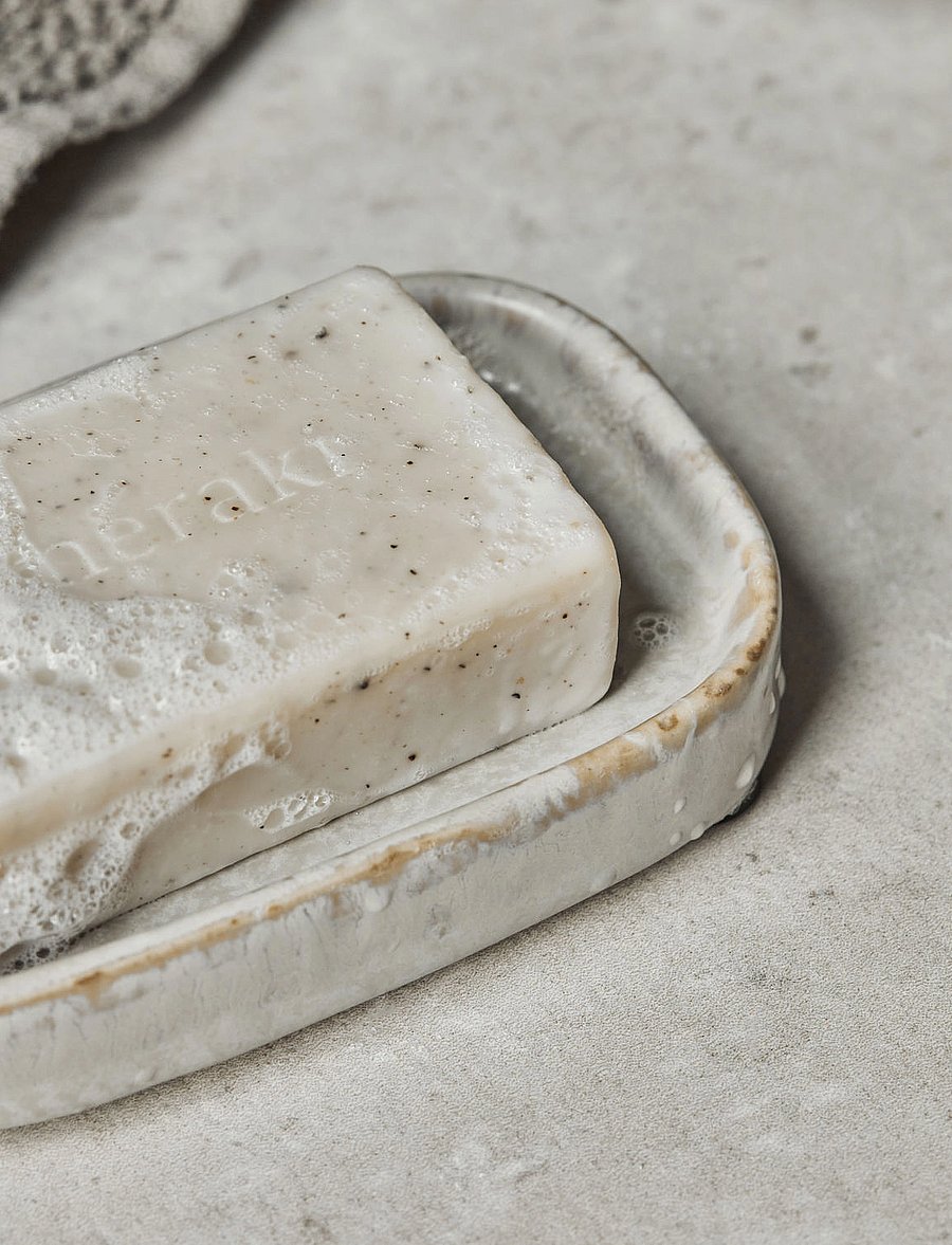 meraki - Soap bar, Sesame Scrub, 100 g - seebid - cream - 2