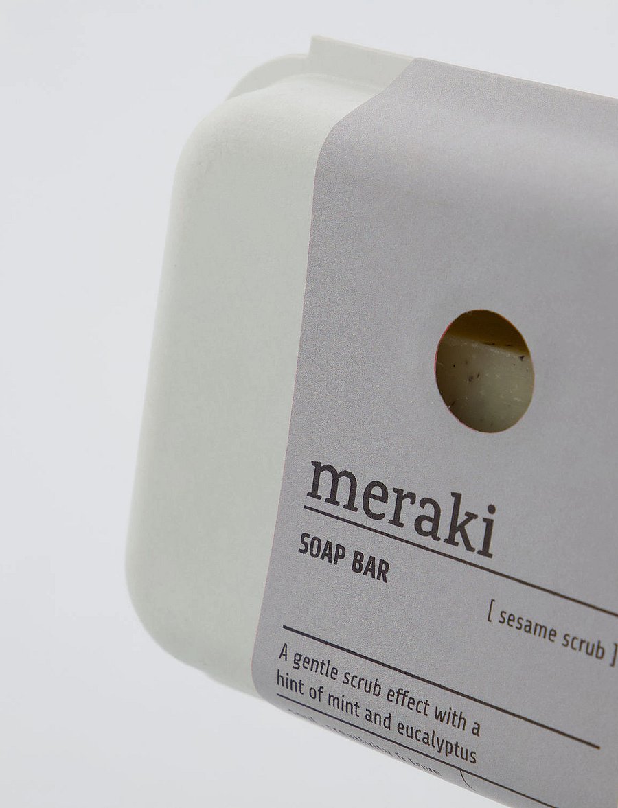 meraki - Soap bar, Sesame Scrub, 100 g - seebid - cream - 4