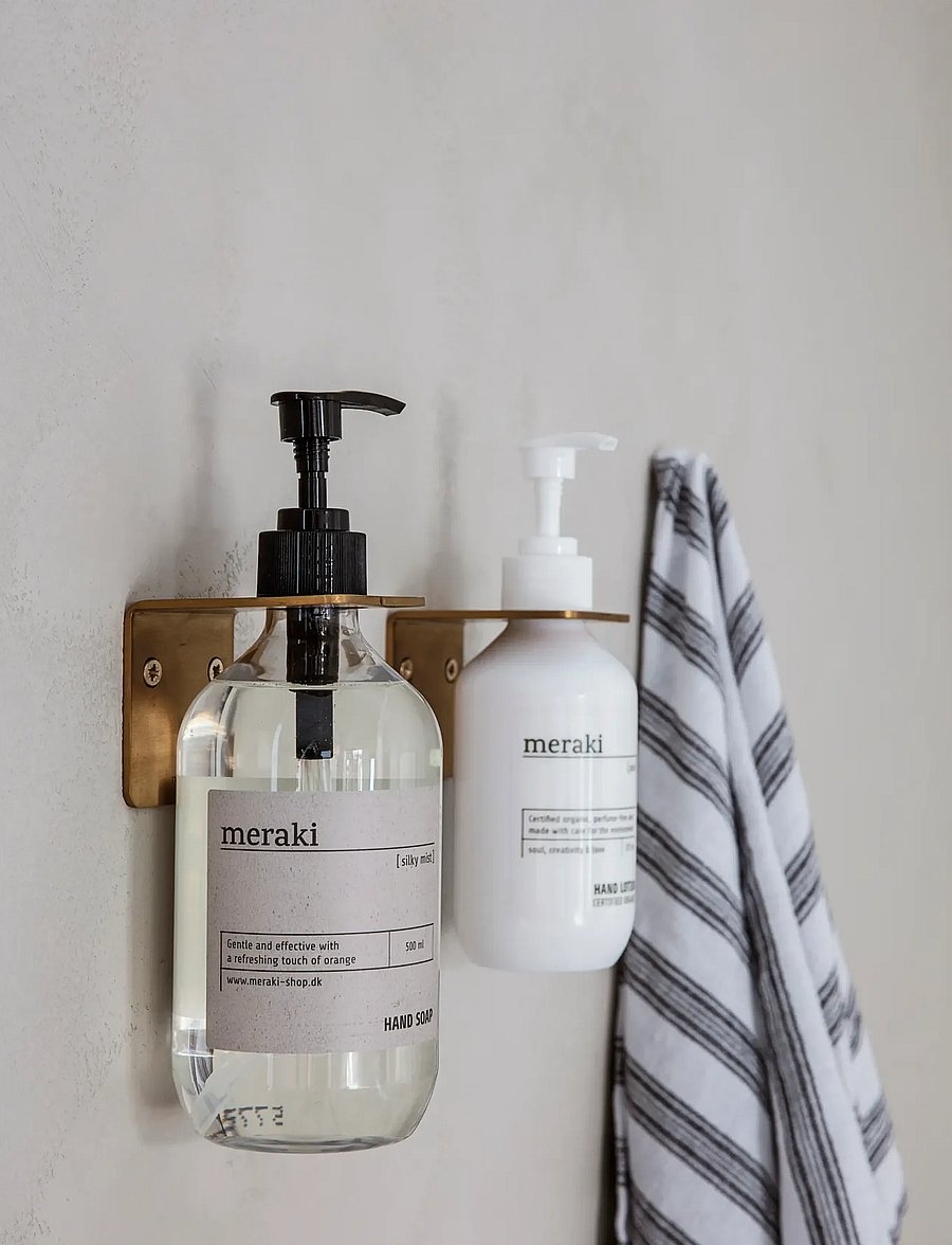meraki - Bottle hanger, Brushed brass finish - riidepuud - brass - 0