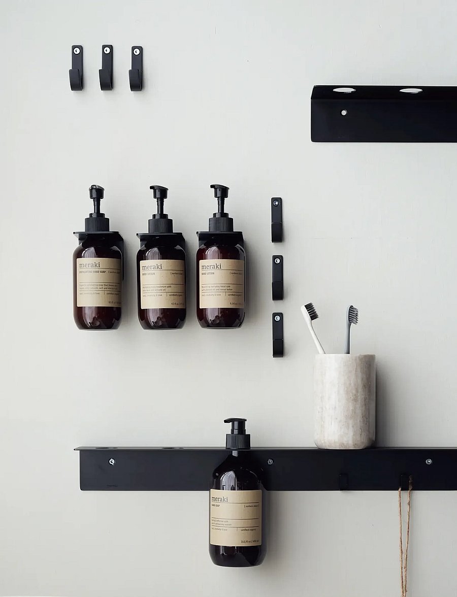 meraki - Bottle hanger, Brushed black finish - pakabos - black - 0