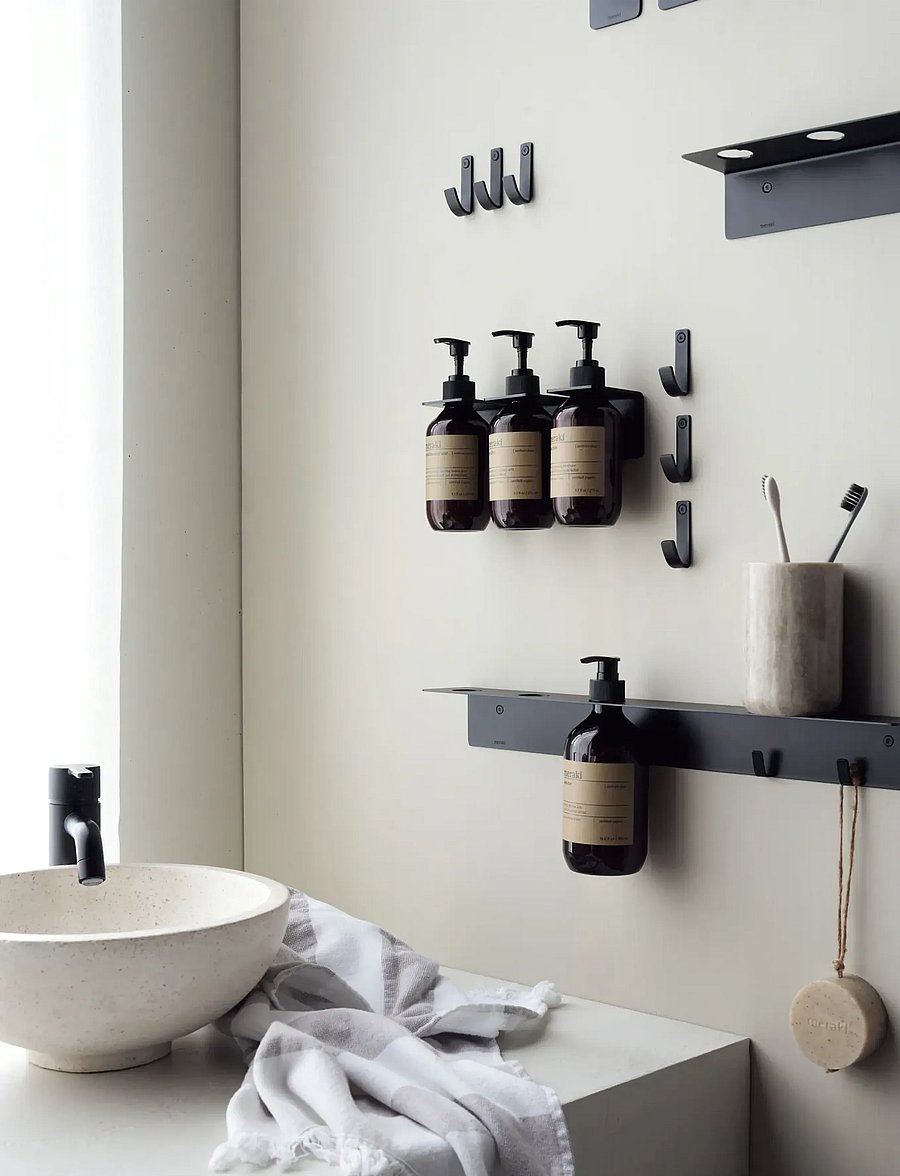 meraki - Bottle hanger, Brushed black finish - pakabos - black - 2
