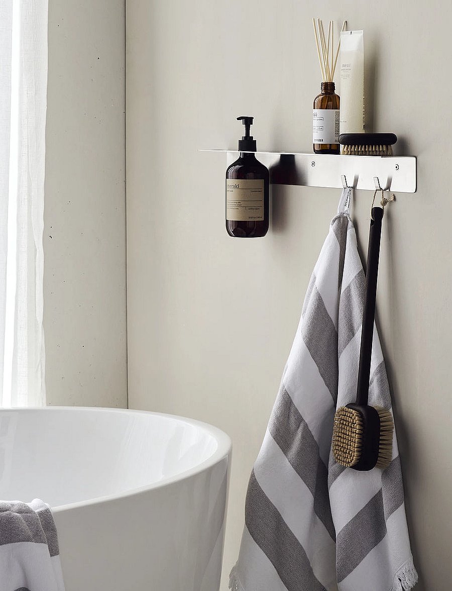 meraki - Bottle hanger with hooks, Brushed s - brushed silver finish - 0