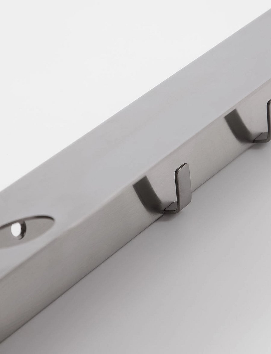 meraki - Bottle hanger with hooks, Brushed s - brushed silver finish - 4