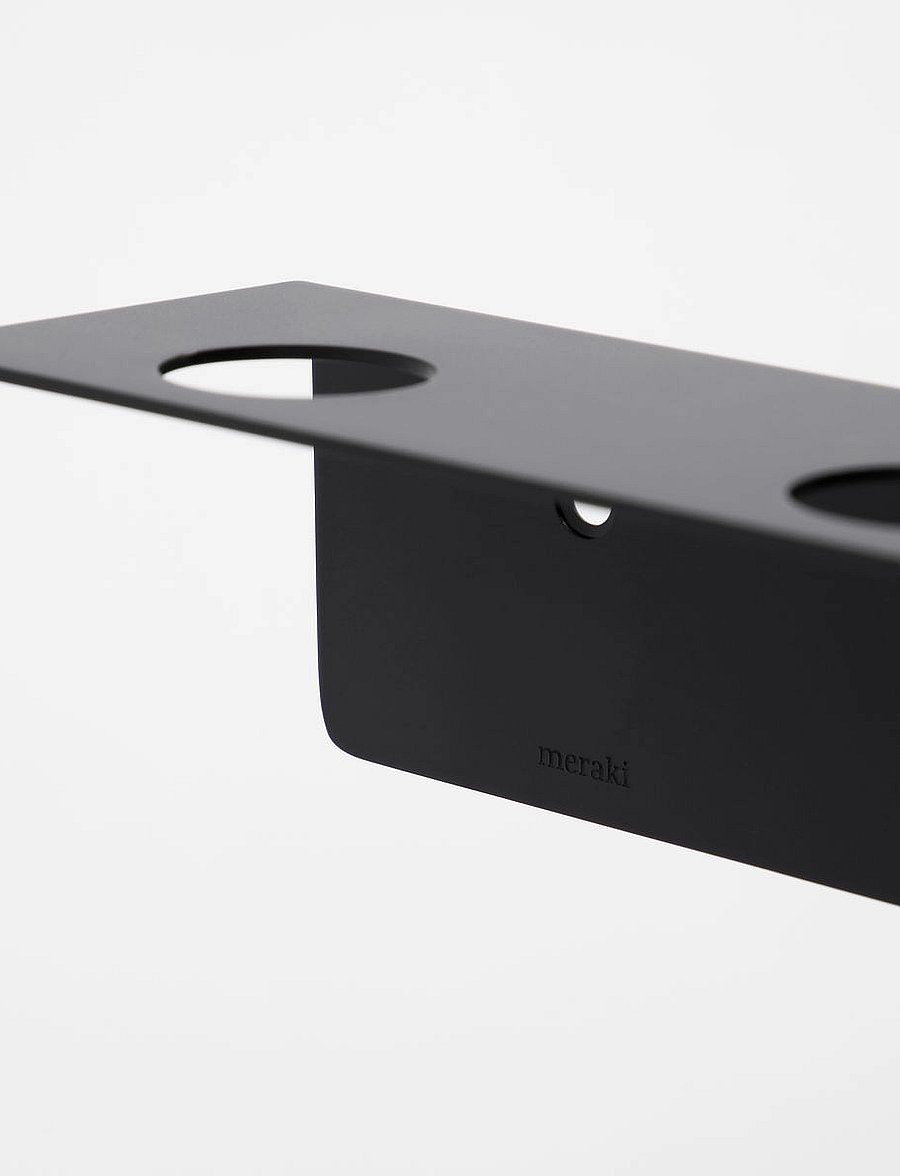 meraki - Bottle hanger with hooks, Brushed b - riiulid - brushed black finish - 2