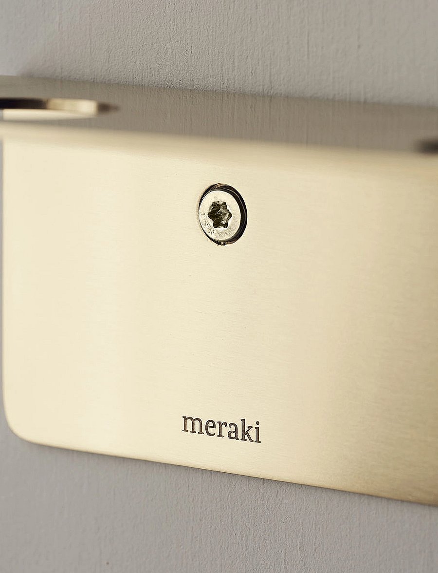 meraki - Bottle hanger with hooks, Brushed b - riiulid - brushed brass finish - 4