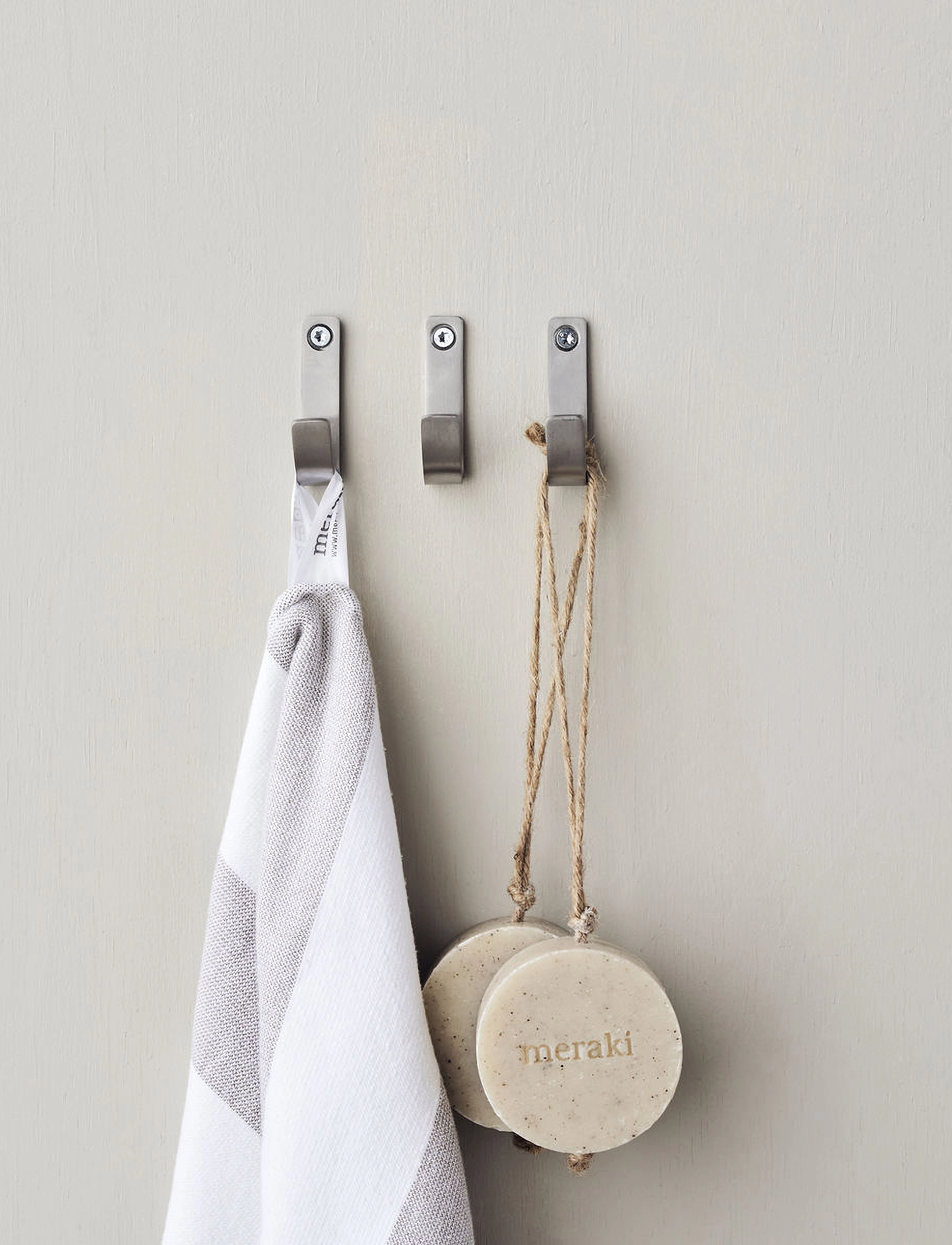 meraki Hooks, Mkthapsus, Brushed Silver Fi, 120 g, Silver, Knager Og Knopper > Knager, Unisex