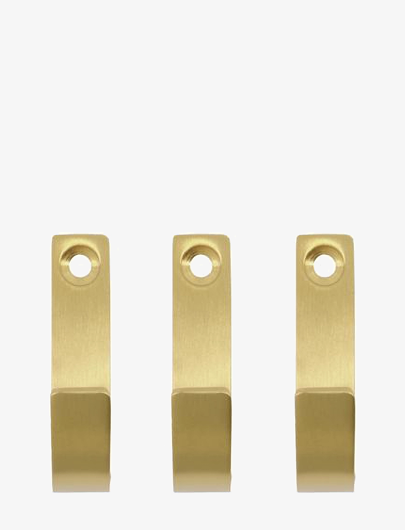 meraki Hooks, MKThapsus, Brushed brass fin - Knager & Knopper - BRUSHED BRASS FINISH / gold