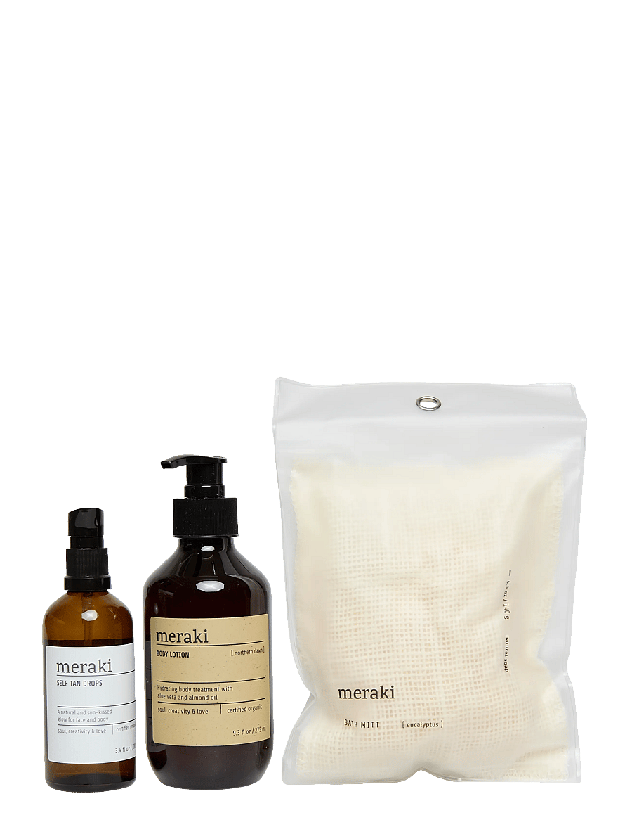 meraki - Gift box, self tan drops, bath mitt, body lotion, 100, 140, 275 |ml|g|ml| - lotion & creme - white - 0