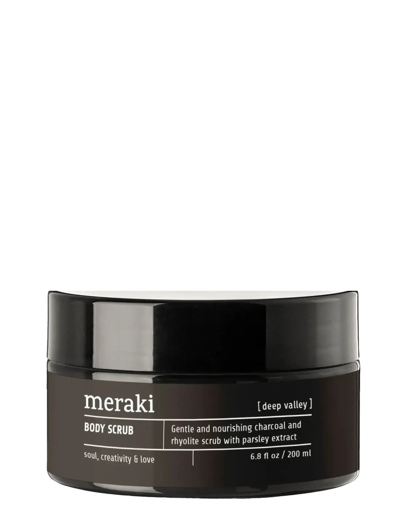 meraki Charcoal bodyscrub, Deep valley, 200 ml - Skrubb & badsalt - GREY / grey