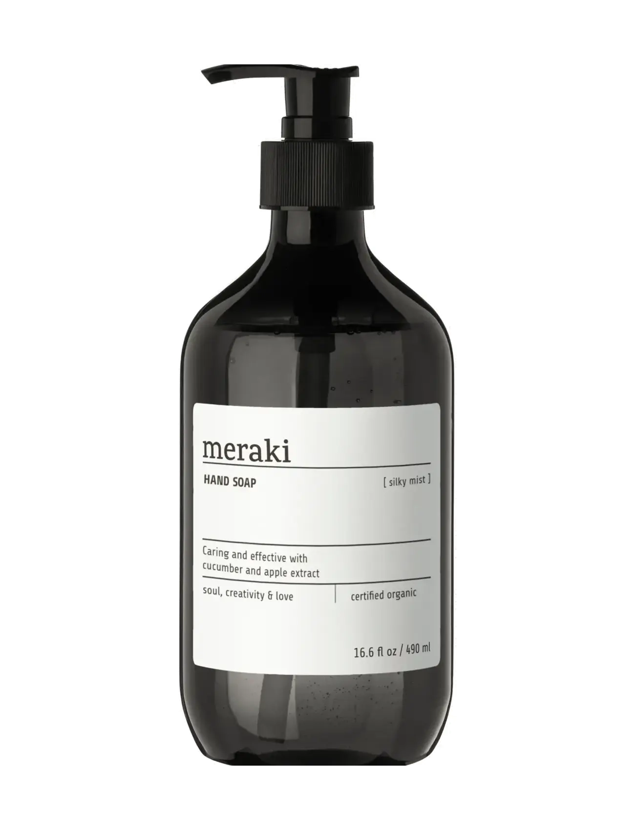 meraki Hand Soap, Silky Mist, 490 Ml, Flydende håndsæbe, Grå, Str: ONE SIZE