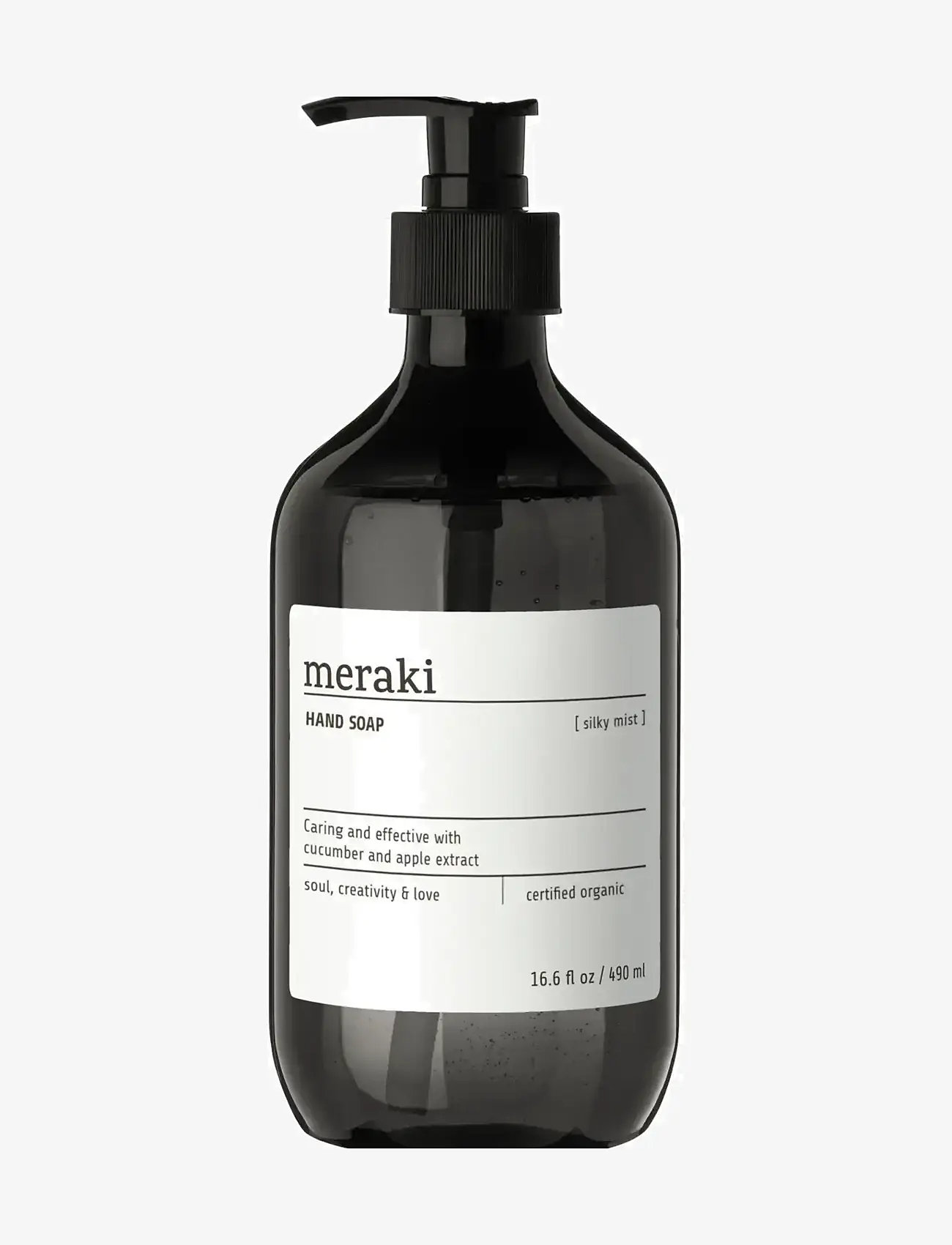 meraki - Hand soap, Silky mist, 490 ml - flytande tvål - grey - 0
