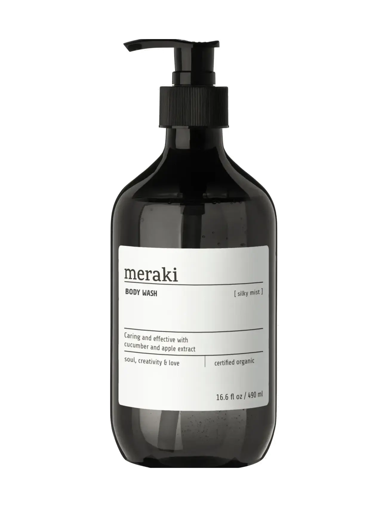 meraki Body Wash, Silky Mist, 490 ml, One Size, Grey, Krop > Bad Og Brusebad, Dame