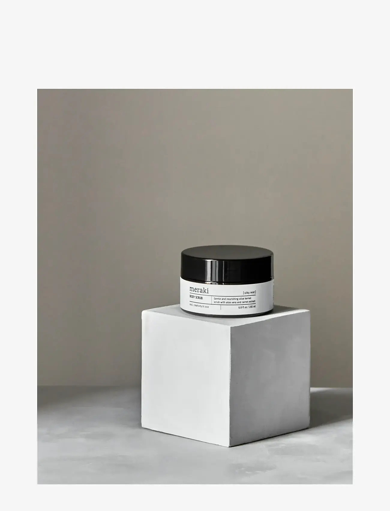 meraki - Olive bodyscrub, Silky mist, 200 ml - scrub and exfoliators - body - grey - 1