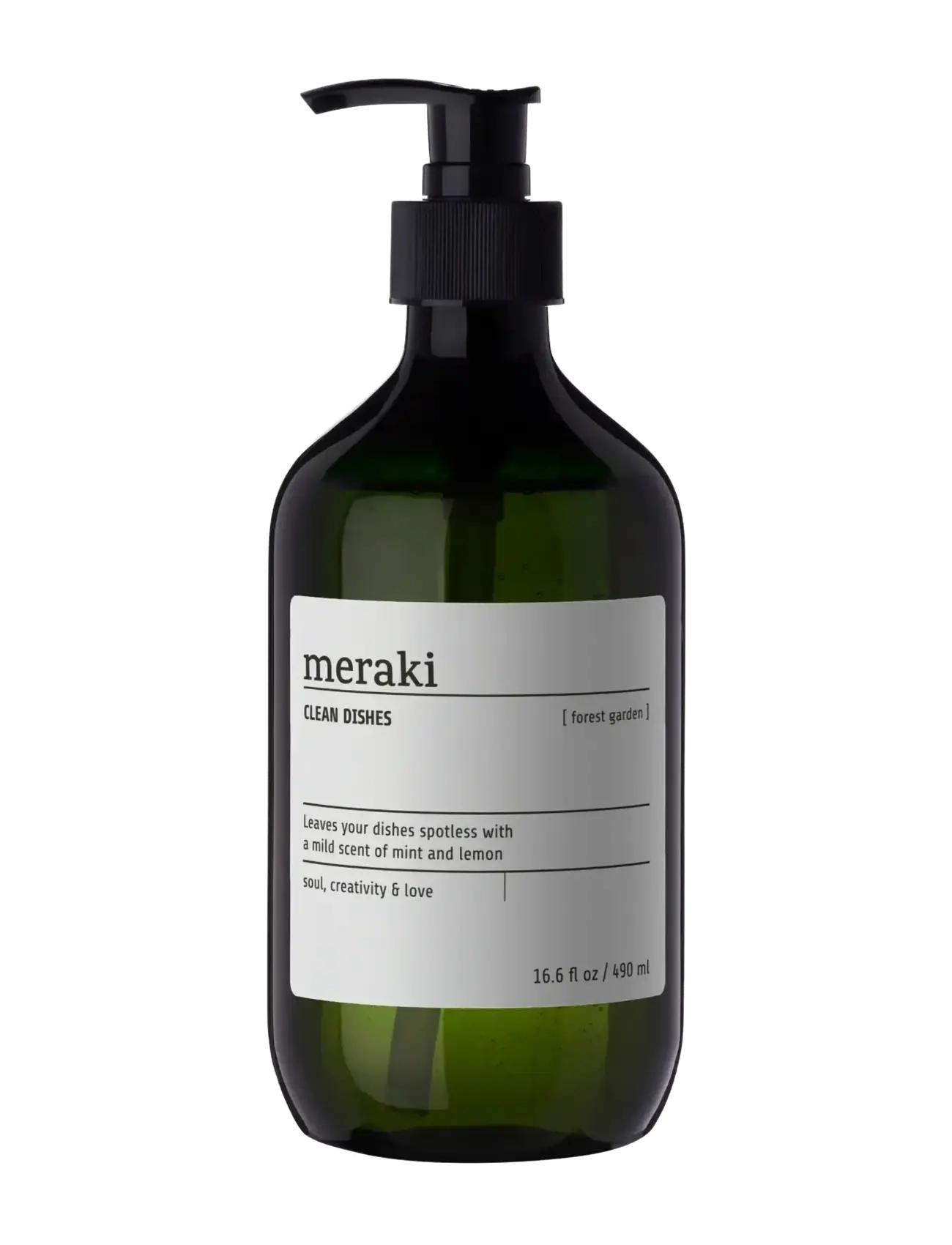 meraki Dish Wash, Forest Garden, 490 Ml, Dish Soap, Nude, Str: 490 ML