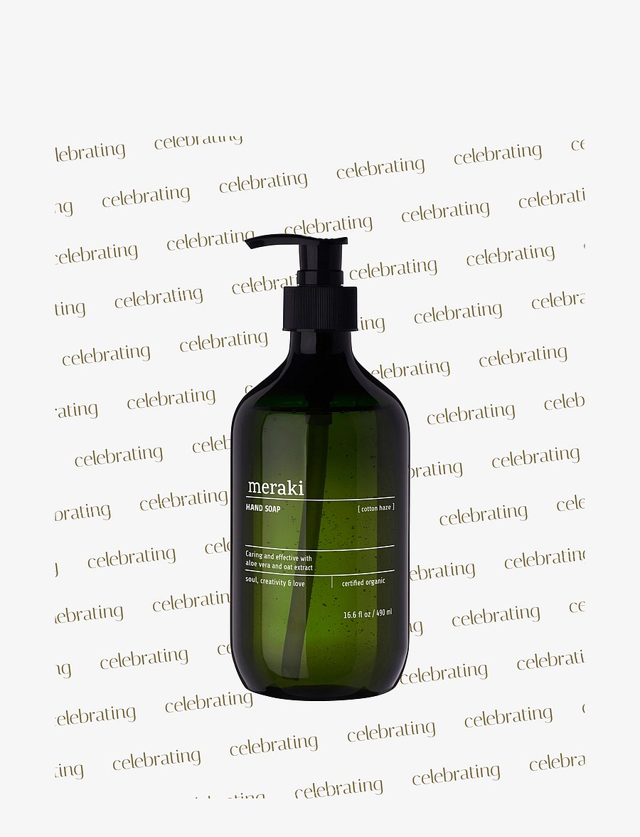 meraki - Hand soap, Cotton Haze, 490 ml - vedelseebid - green - 1
