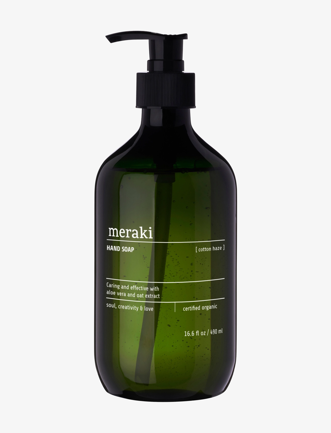 meraki - Hand soap, Cotton Haze, 490 ml - flytande tvål - green - 2