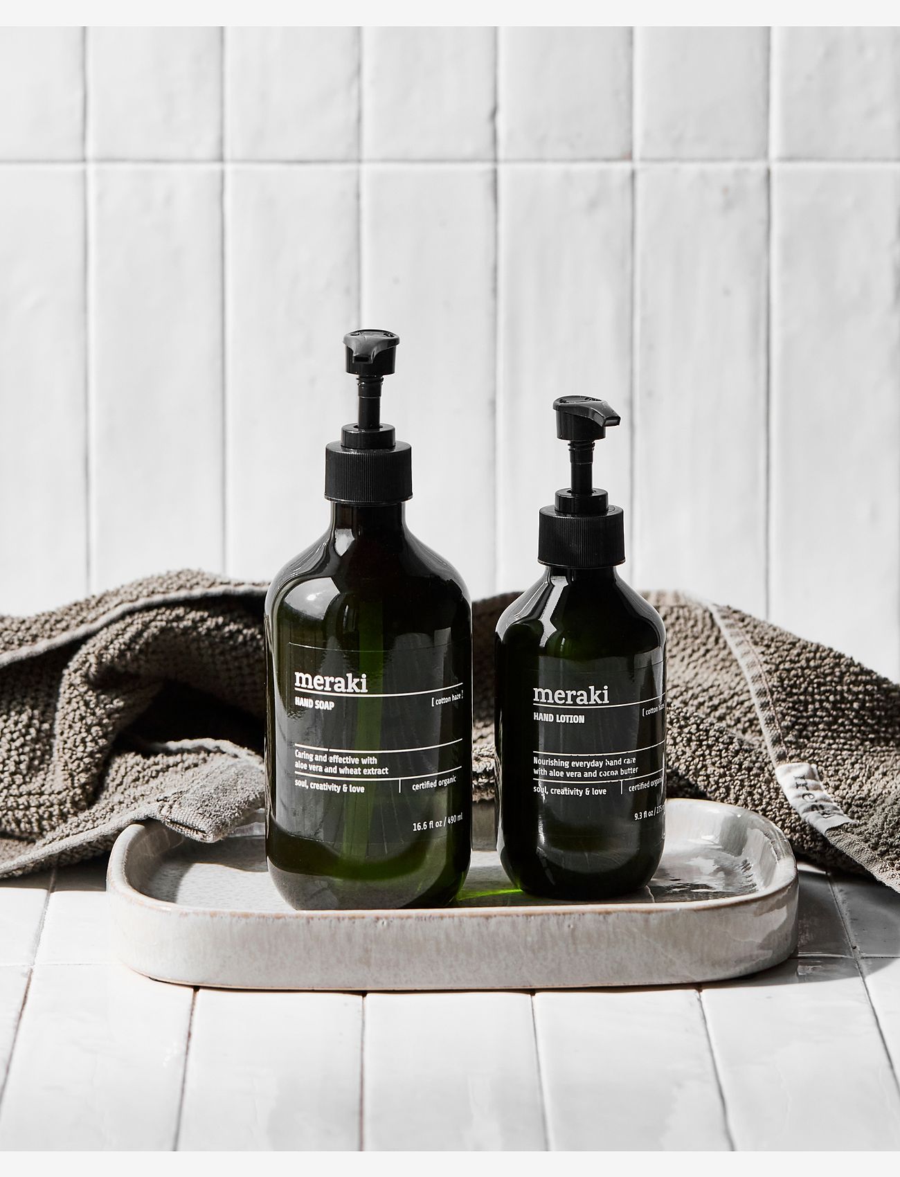 meraki - Hand soap, Cotton Haze - flydende sæber - green - 3