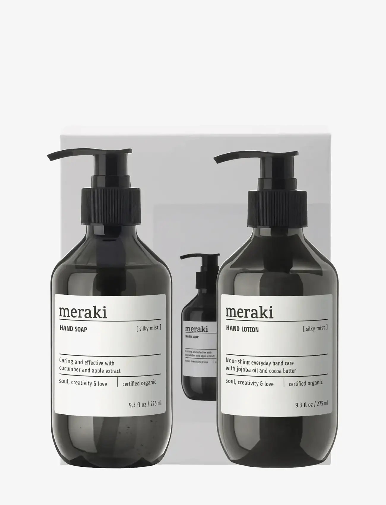 meraki - Gift box, silky mist hand soap + hand lotion, 275|275 ml|ml - til ham - grey - 2